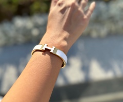 White Hermes bangle 